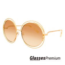 Chloé | Gafas de sol mujer doradas redondas  con lente amarilla