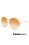 Chloé | Gafas de sol mujer doradas redondas  con lente amarilla