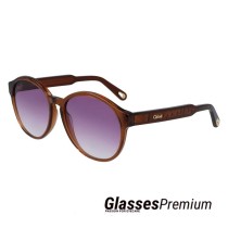 CHLOÉ | Gafas de sol Chloé marrones con lentes purpuras para mujer