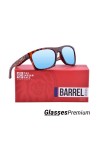  Barrel ▷Gafas de sol color tortuga con lentes azules